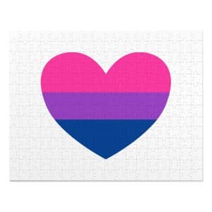 Bisexual Heart Jigsaw Puzzle (30, 110, 252, 500,1000-Piece)