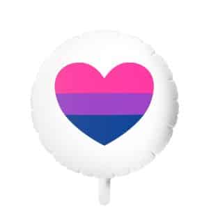Bisexual Heart Mylar Helium Balloon