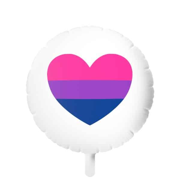 Bisexual Heart Mylar Helium Balloon