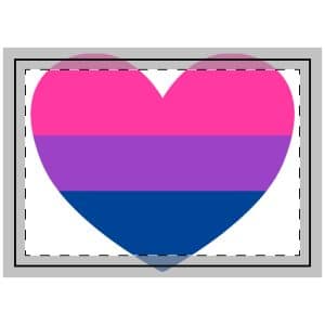 Bisexual Heart Throw Pillow