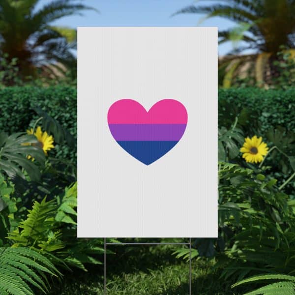 Bisexual Heart Plastic Yard Sign - Image 36
