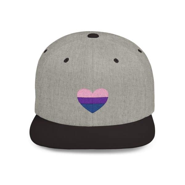 Bisexual Heart Flat Bill Snapback - Image 9