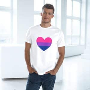 Bisexual Heart Unisex Deluxe T-shirt