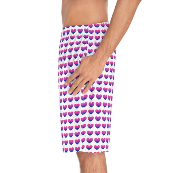Bisexual Heart Men's Board Shorts (AOP) - Image 13