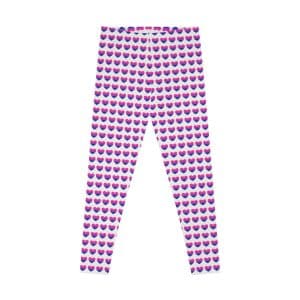 Bisexual Heart Stretchy Leggings (AOP)