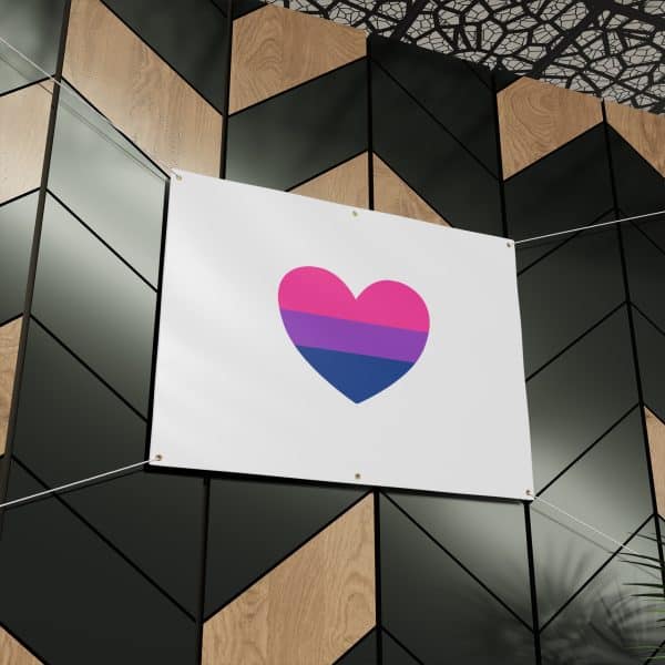 Bisexual Heart Matte Banner - Image 6