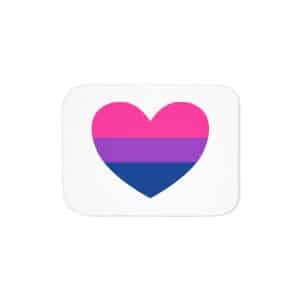 Bisexual Heart Sherpa Blanket, Two Colors