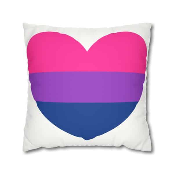 Bisexual Heart Faux Suede Square Pillowcase - Image 22