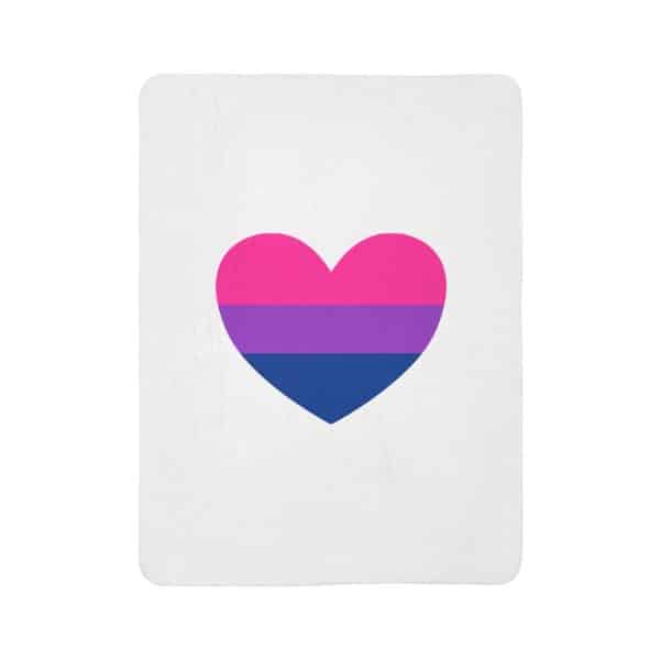 Bisexual Heart Fleece Sherpa Blanket - Image 13