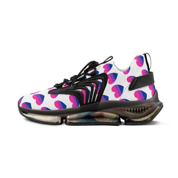 Bisexual Heart Men's Mesh Sneakers - Image 5