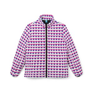 Bisexual Heart Women’s Puffer Jacket (AOP)