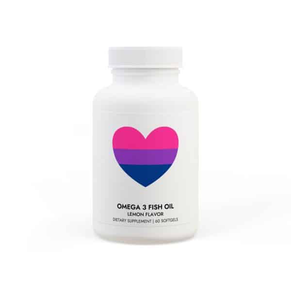 Bisexual Heart Omega 3 Fish Oil Supplement (60 Softgels)