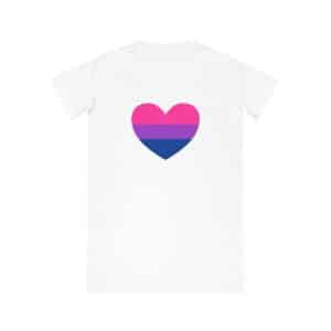 Bisexual Heart Spinner T-Shirt Dress