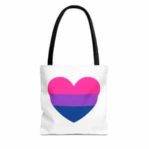 Bisexual Heart Tote Bag (AOP)