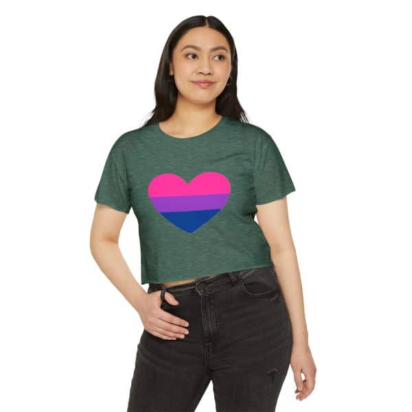 Bisexual Heart Women's Festival Crop Top - Image 23