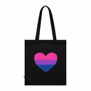 Bisexual Heart Organic Cotton Tote Bag