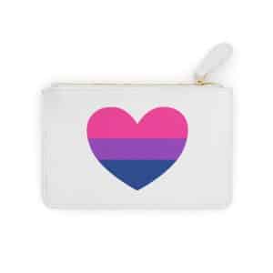 Bisexual Heart Mini Clutch Bag