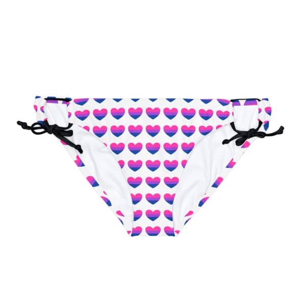 Bisexual Heart Loop Tie Side Bikini Bottom (AOP) - Image 5