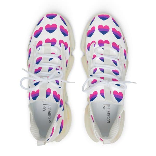 Bisexual Heart Men's Mesh Sneakers - Image 12