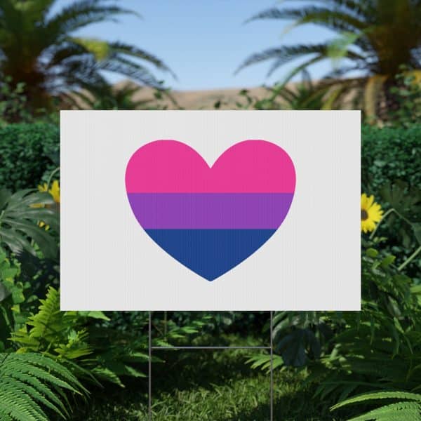 Bisexual Heart Plastic Yard Sign - Image 18