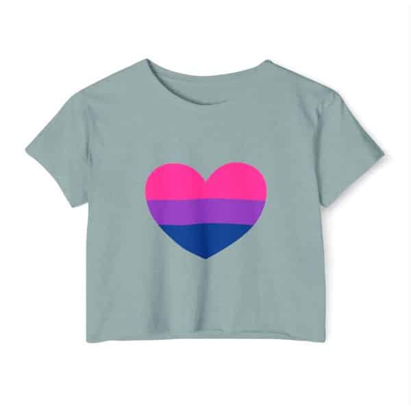 Bisexual Heart Women's Festival Crop Top - Image 16