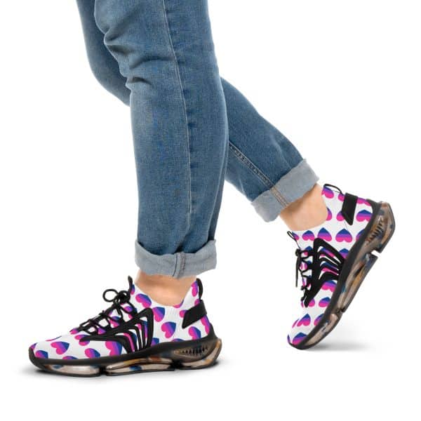 Bisexual Heart Men's Mesh Sneakers - Image 10