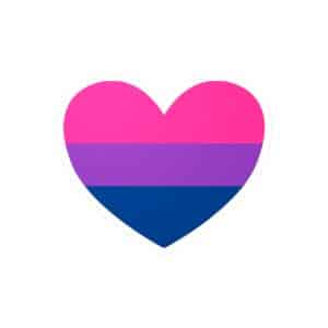 Bisexual Heart Vinyl Kiss-Cut Stickers