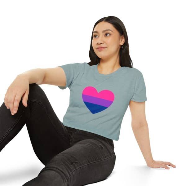 Bisexual Heart Women's Festival Crop Top - Image 20