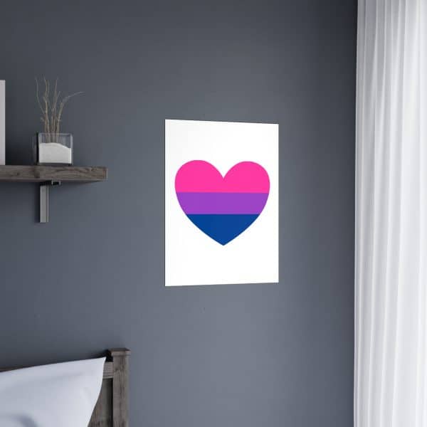 Bisexual Heart Matte Posters - Image 14