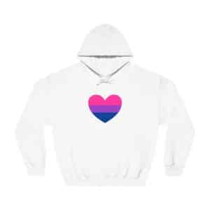 Bisexual Heart Unisex DryBlend® Hooded Sweatshirt