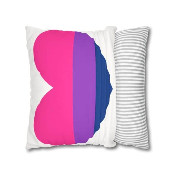 Bisexual Heart Faux Suede Square Pillowcase - Image 18