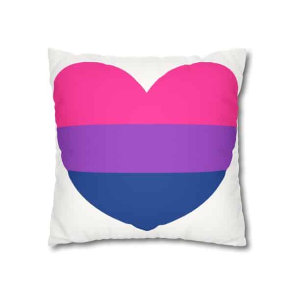 Bisexual Heart Faux Suede Square Pillowcase - Image 10