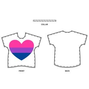 Bisexual Heart Women's Dolman