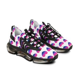 Bisexual Heart Men's Mesh Sneakers