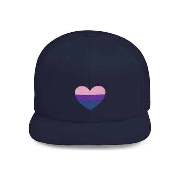 Bisexual Heart Flat Bill Snapback - Image 13