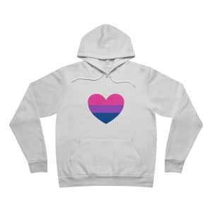 Bisexual Heart Unisex Sponge Fleece Pullover Hoodie