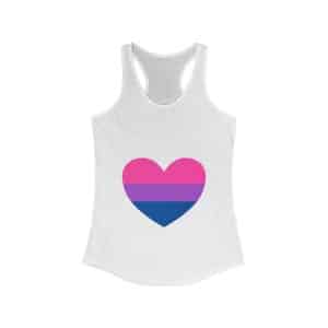 Bisexual Heart Women's Ideal Racerback Tank