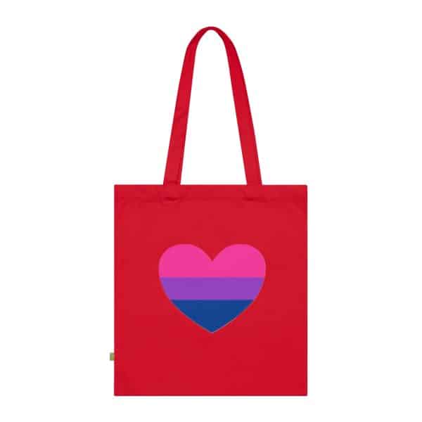 Bisexual Heart Organic Cotton Tote Bag - Image 9
