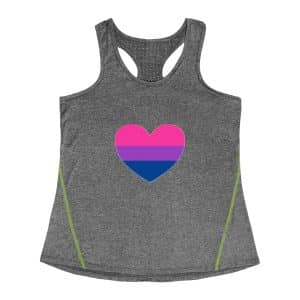 Bisexual Heart Women's Racerback Sports Top