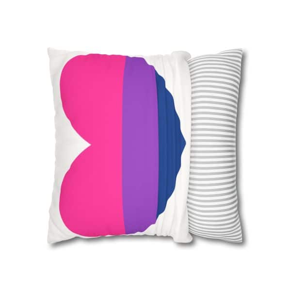 Bisexual Heart Faux Suede Square Pillowcase - Image 9