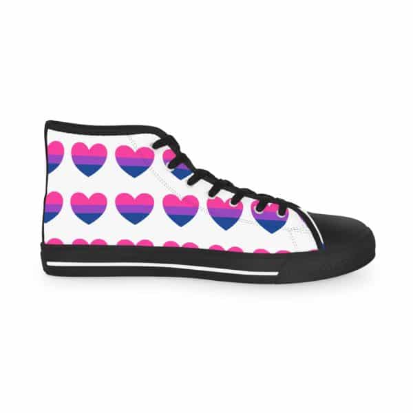 Bisexual Heart Men's High Top Sneakers - Image 7