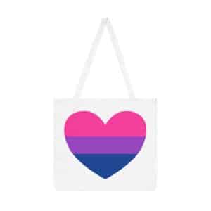 Bisexual Heart Shoulder Tote Bag (AOP)