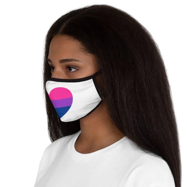 Bisexual Heart Fitted Polyester Face Mask - Image 5