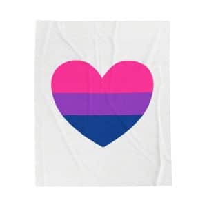 Bisexual Heart Velveteen Plush Blanket