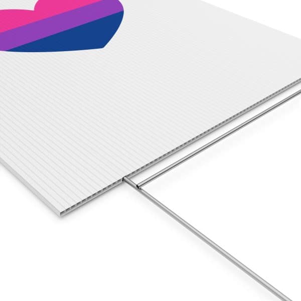 Bisexual Heart Plastic Yard Sign - Image 22