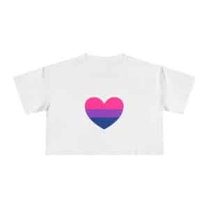 Bisexual Heart Women's Crop Tee